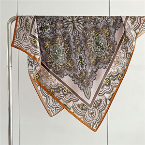 MaraSilk Pure Mulberry Silk Scarf - Square Crepe Satin MS402