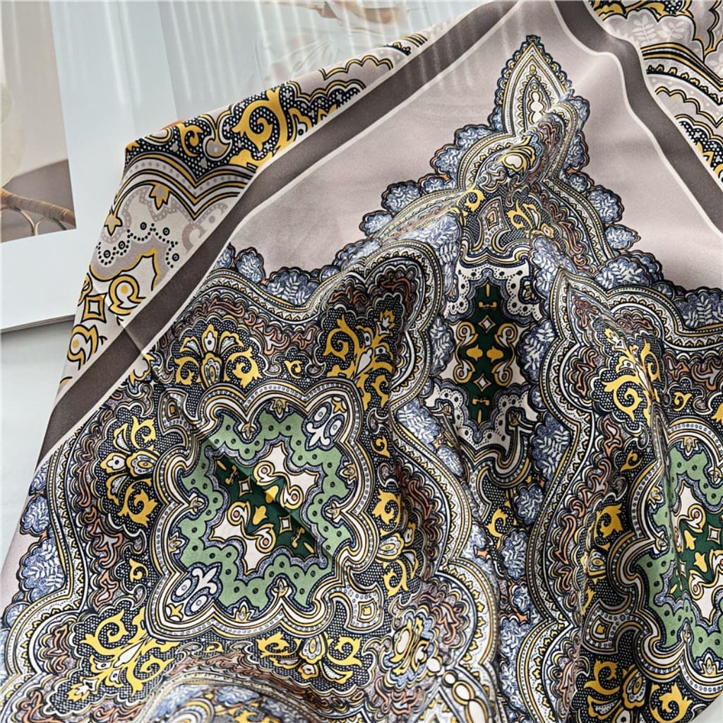 MaraSilk Pure Mulberry Silk Scarf - Square Crepe Satin MS402