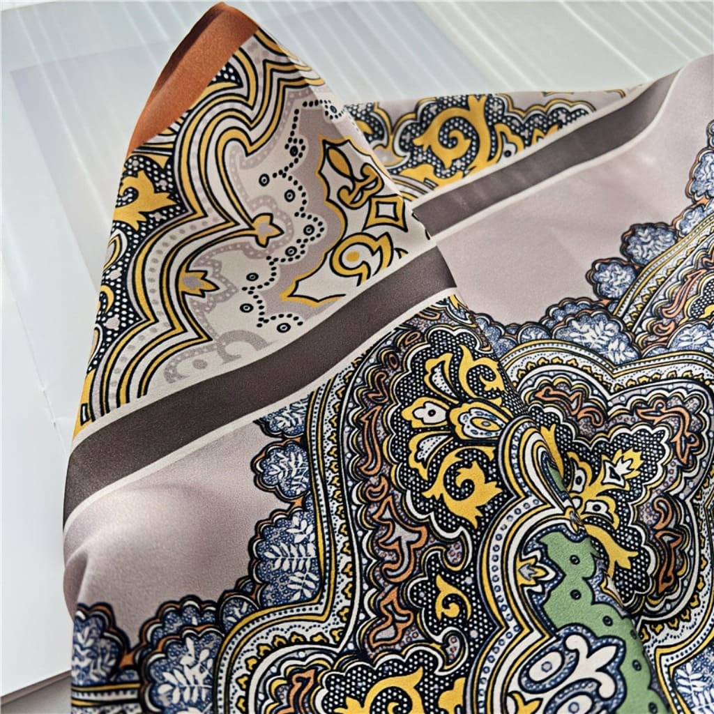 MaraSilk Pure Mulberry Silk Scarf - Square Crepe Satin MS402