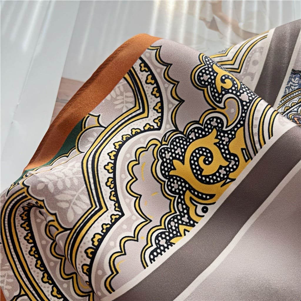 MaraSilk Pure Mulberry Silk Scarf - Square Crepe Satin MS402