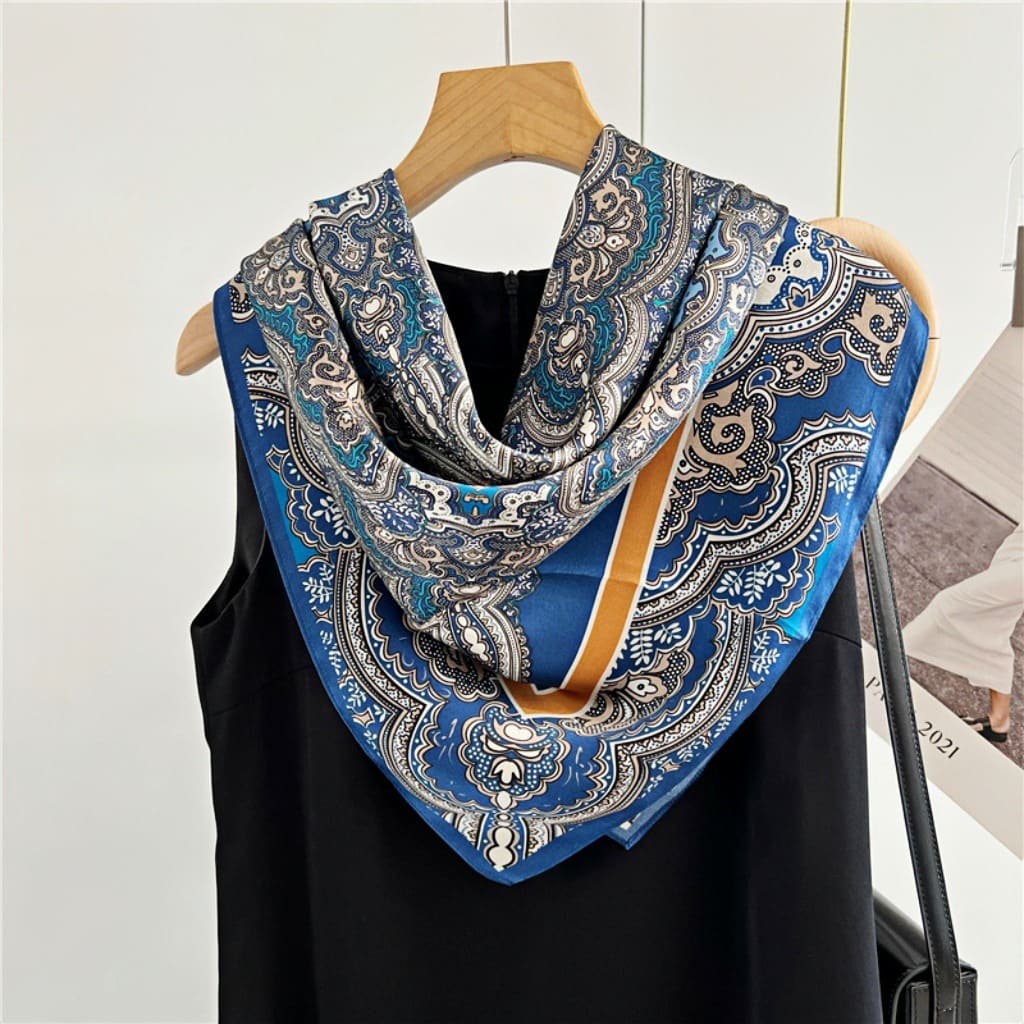 MaraSilk Pure Mulberry Silk Scarf - Square Crepe Satin MS402