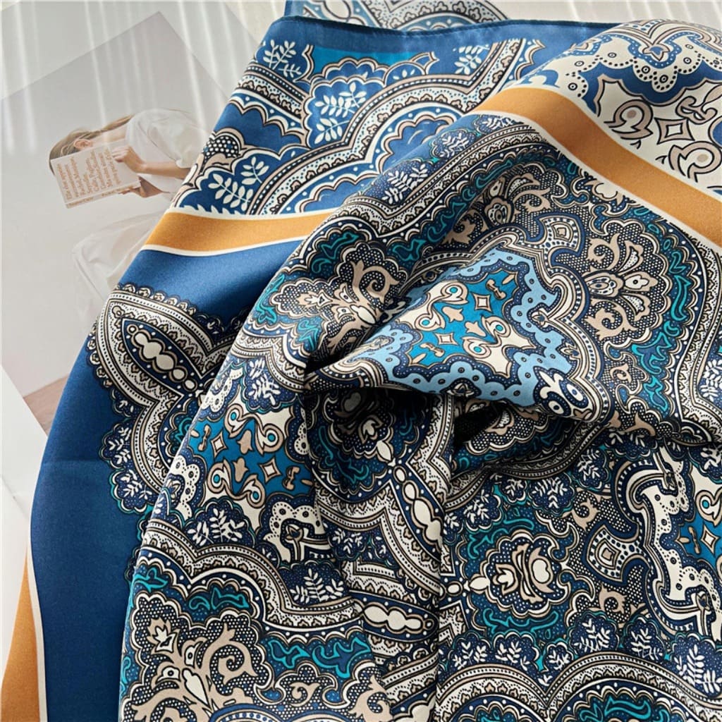 MaraSilk Pure Mulberry Silk Scarf - Square Crepe Satin MS402