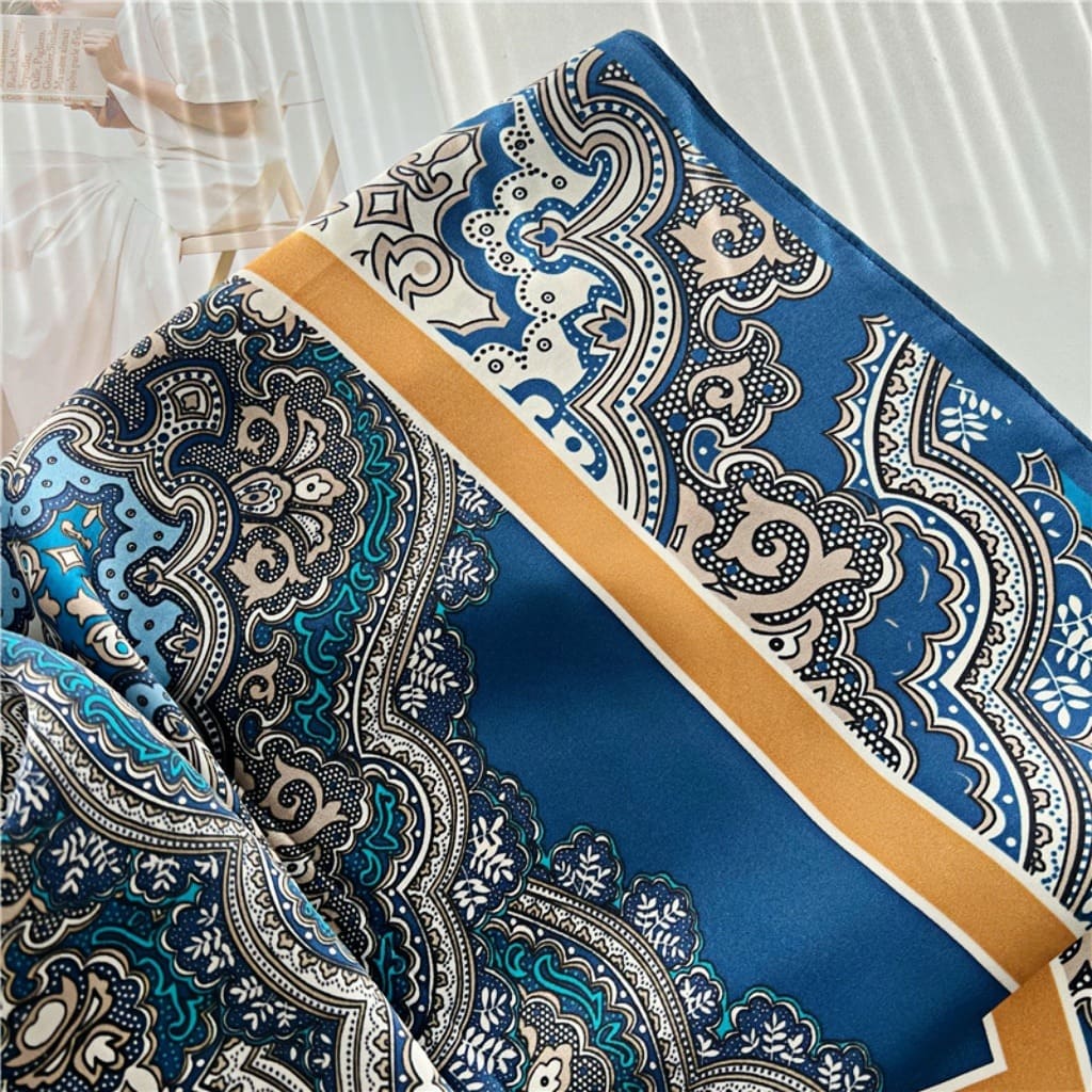 MaraSilk Pure Mulberry Silk Scarf - Square Crepe Satin MS402