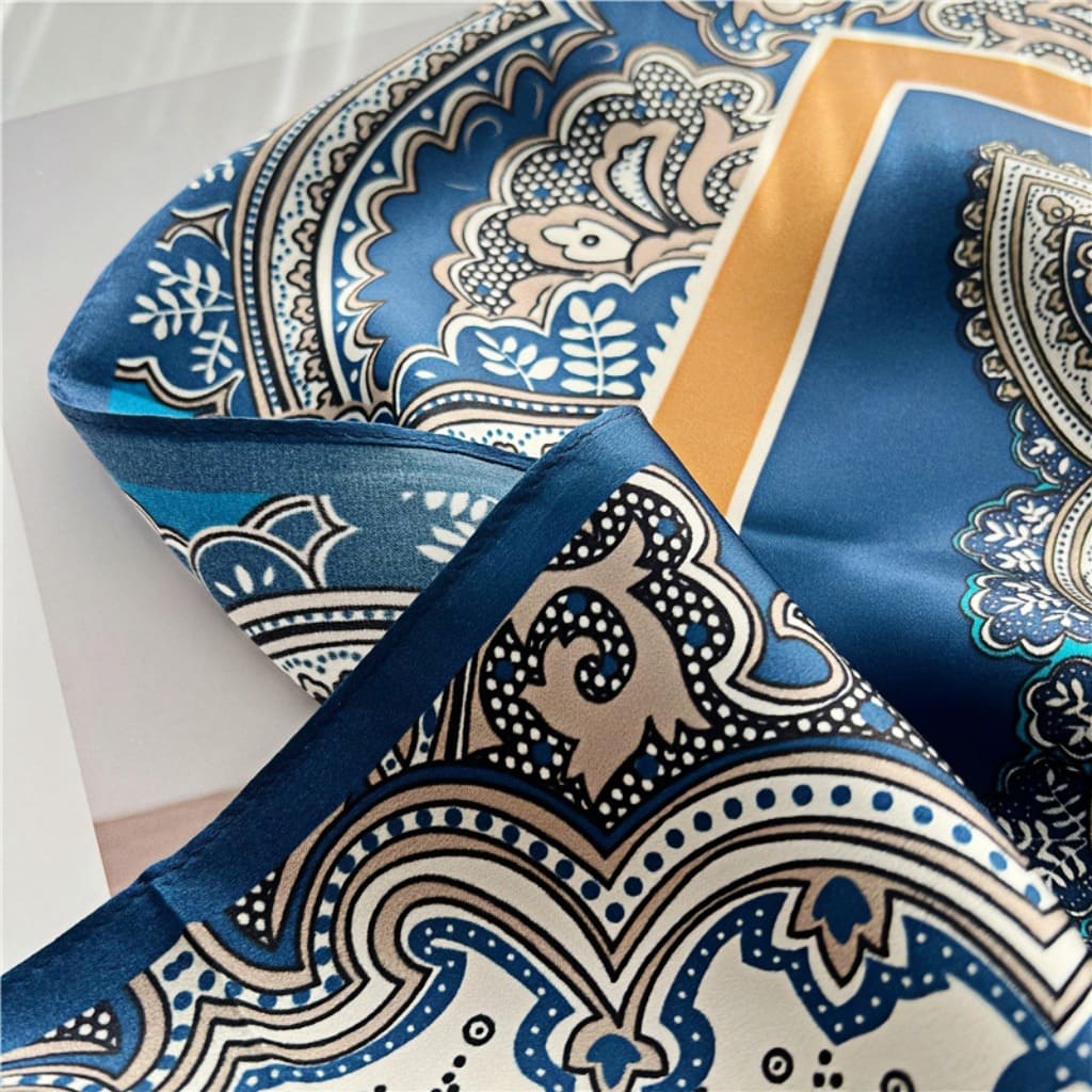 MaraSilk Pure Mulberry Silk Scarf - Square Crepe Satin MS402