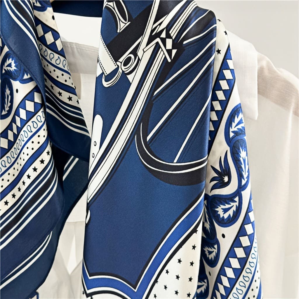 MaraSilk Pure Mulberry Silk Scarf - Square Crepe Satin MS404