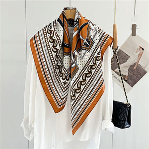 MaraSilk Pure Mulberry Silk Scarf - Square Crepe Satin MS404