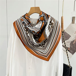 MaraSilk Pure Mulberry Silk Scarf - Square Crepe Satin MS404