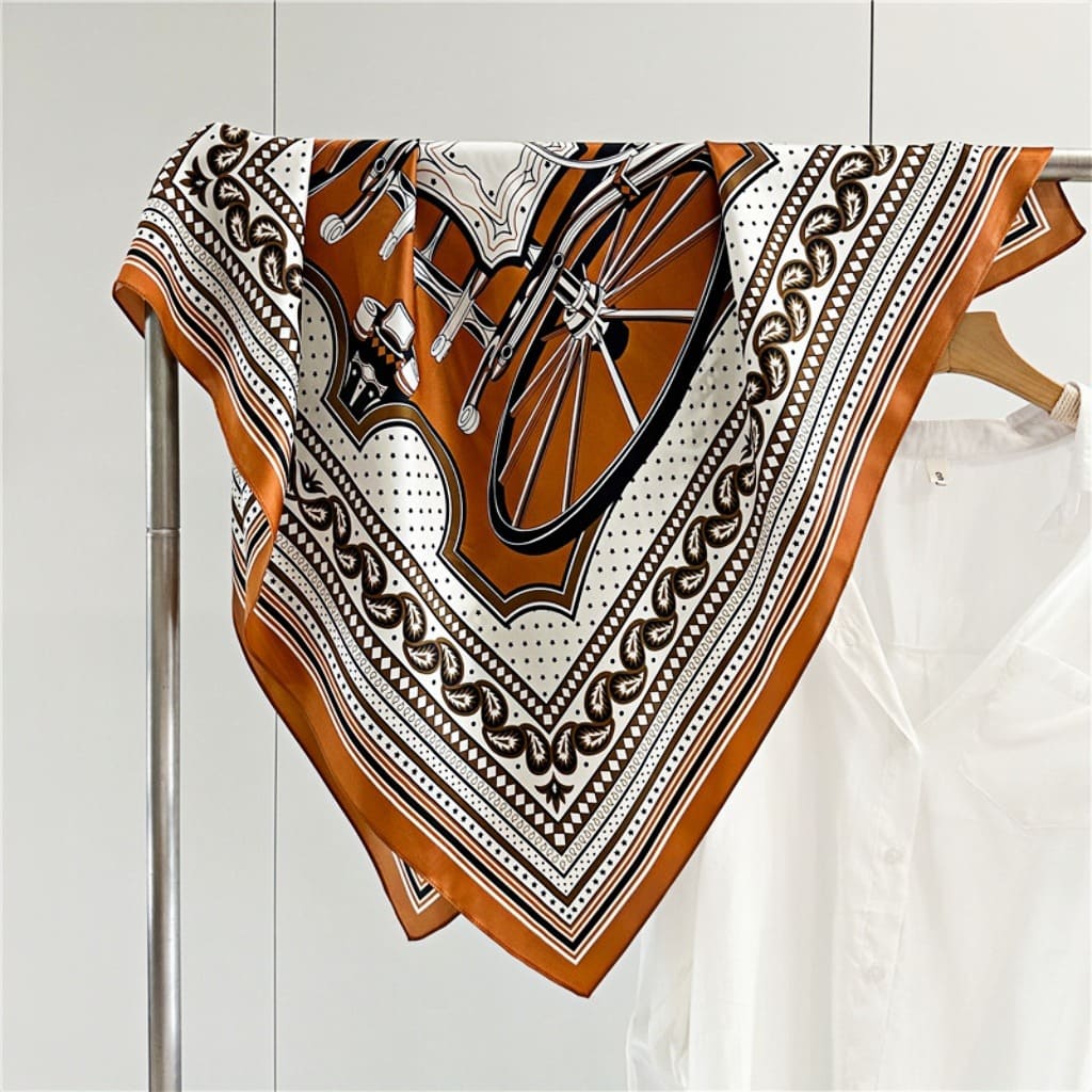 MaraSilk Pure Mulberry Silk Scarf - Square Crepe Satin MS404