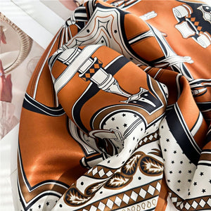 MaraSilk Pure Mulberry Silk Scarf - Square Crepe Satin MS404