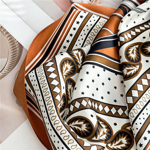 MaraSilk Pure Mulberry Silk Scarf - Square Crepe Satin MS404