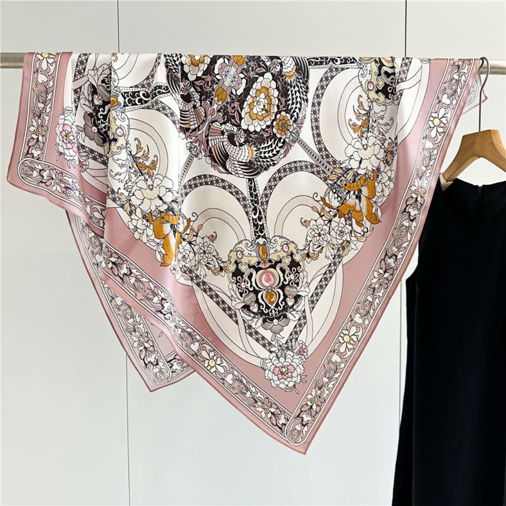 MaraSilk Pure Mulberry Silk Scarf - Square Crepe Satin MS405