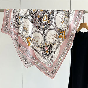 MaraSilk Pure Mulberry Silk Scarf - Square Crepe Satin MS405