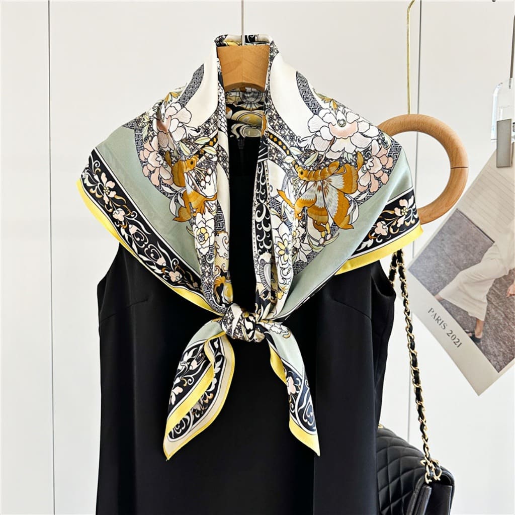 MaraSilk Pure Mulberry Silk Scarf - Square Crepe Satin MS405