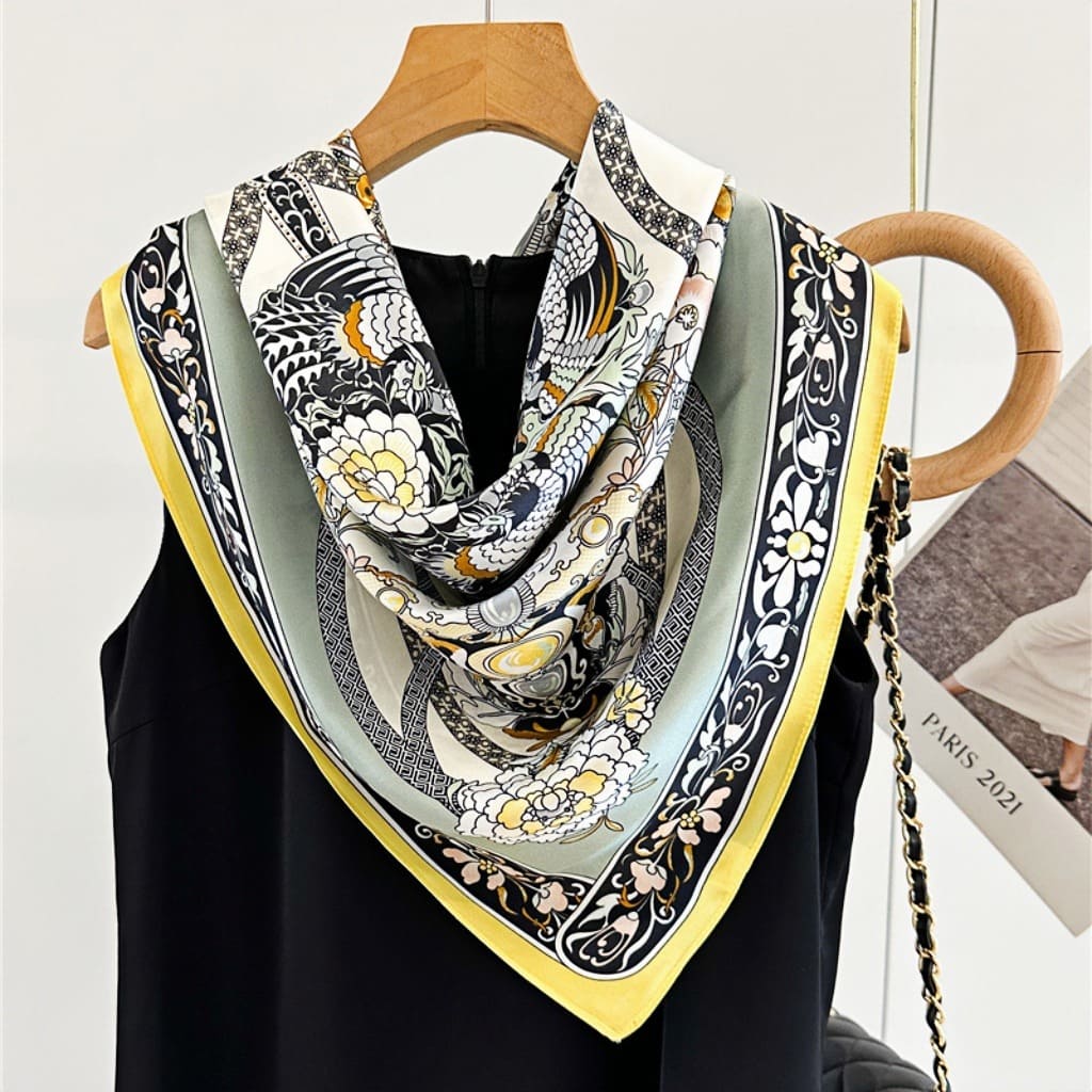 MaraSilk Pure Mulberry Silk Scarf - Square Crepe Satin MS405