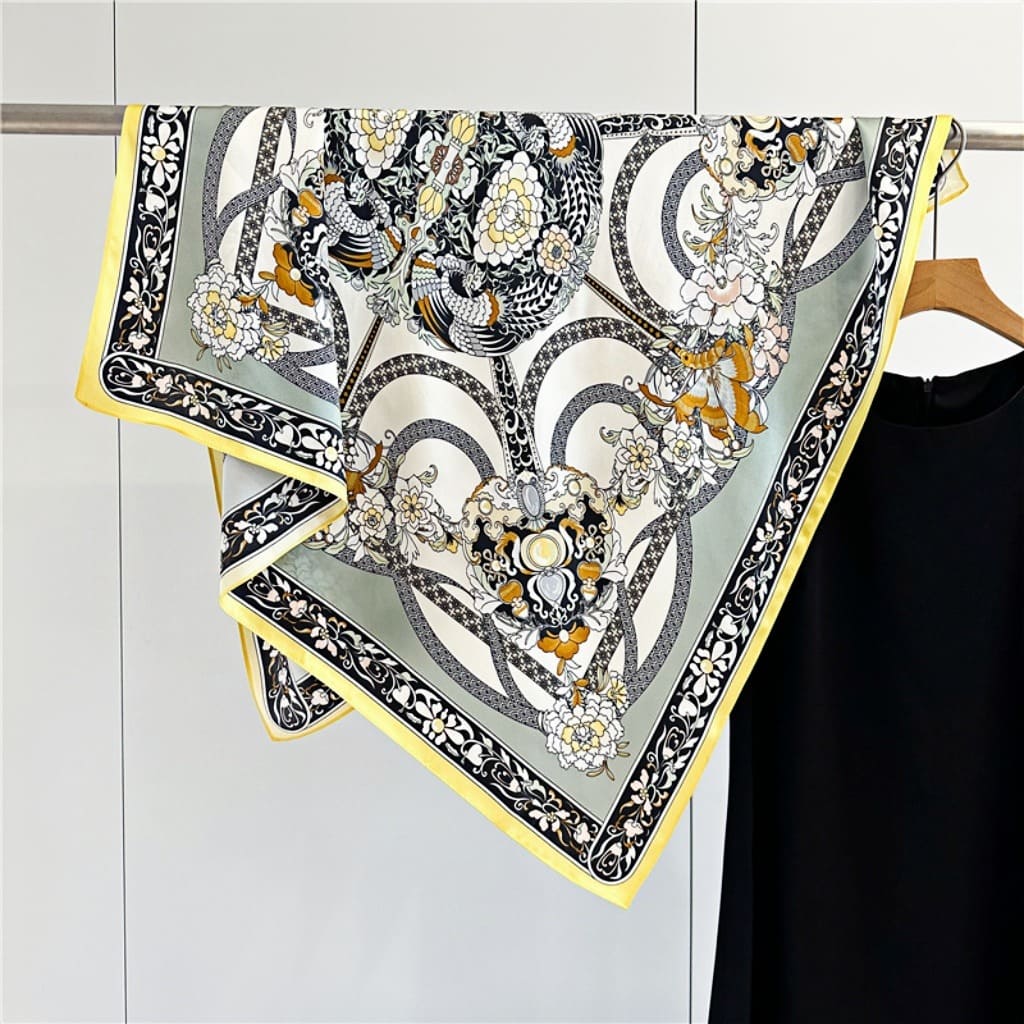 MaraSilk Pure Mulberry Silk Scarf - Square Crepe Satin MS405