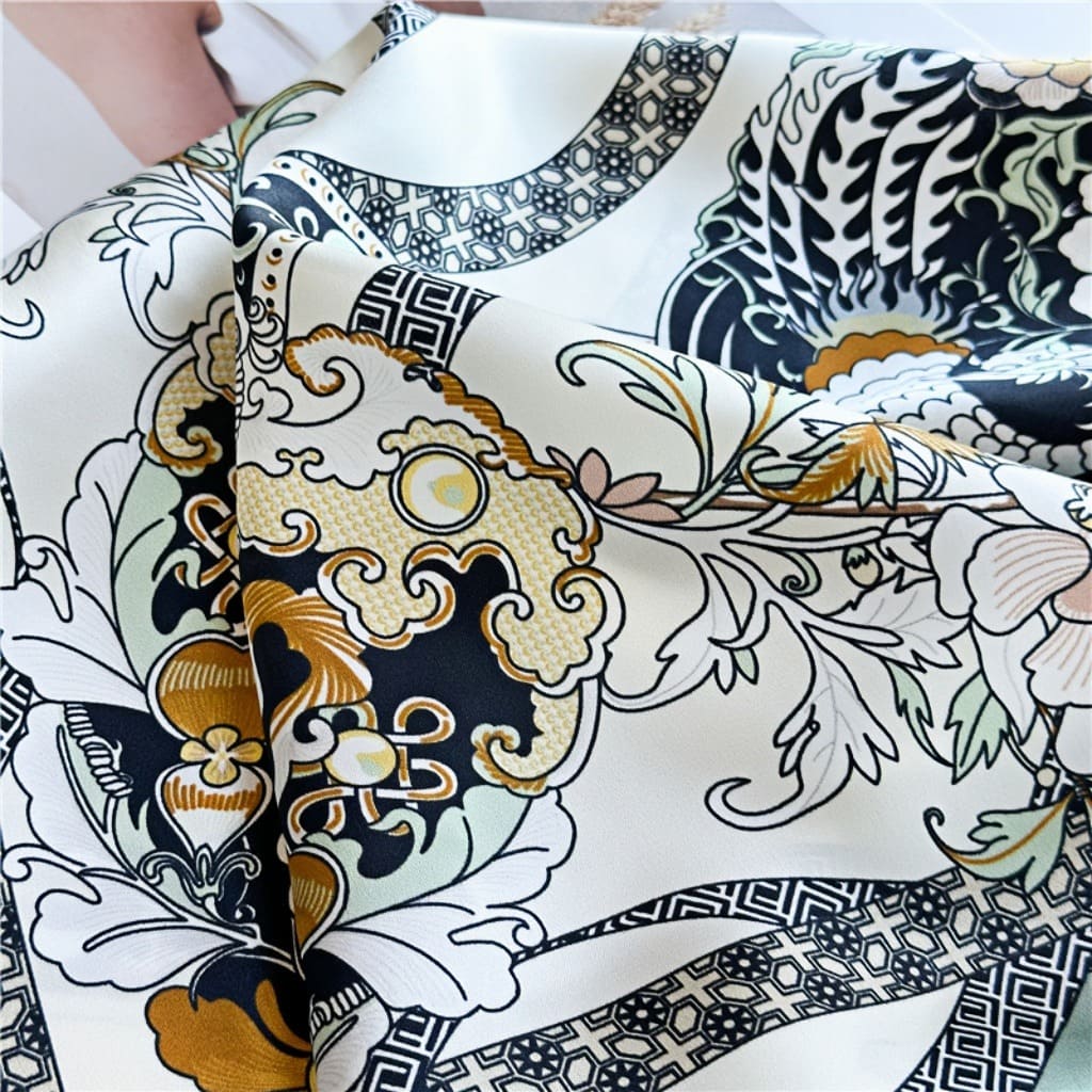 MaraSilk Pure Mulberry Silk Scarf - Square Crepe Satin MS405