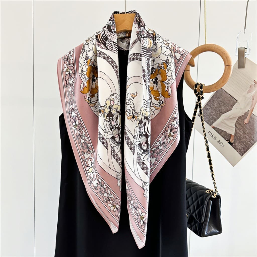 MaraSilk Pure Mulberry Silk Scarf - Square Crepe Satin MS405