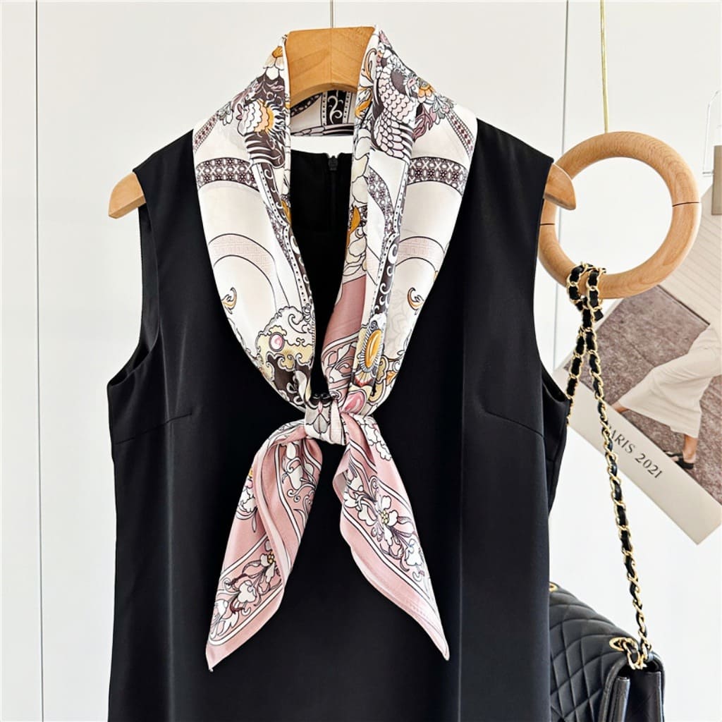 MaraSilk Pure Mulberry Silk Scarf - Square Crepe Satin MS405