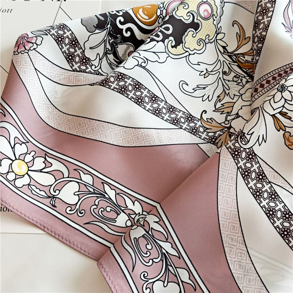 MaraSilk Pure Mulberry Silk Scarf - Square Crepe Satin MS405