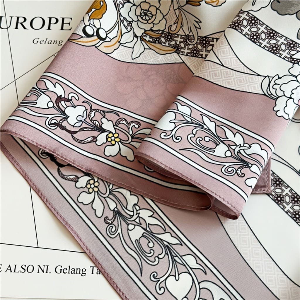 MaraSilk Pure Mulberry Silk Scarf - Square Crepe Satin MS405