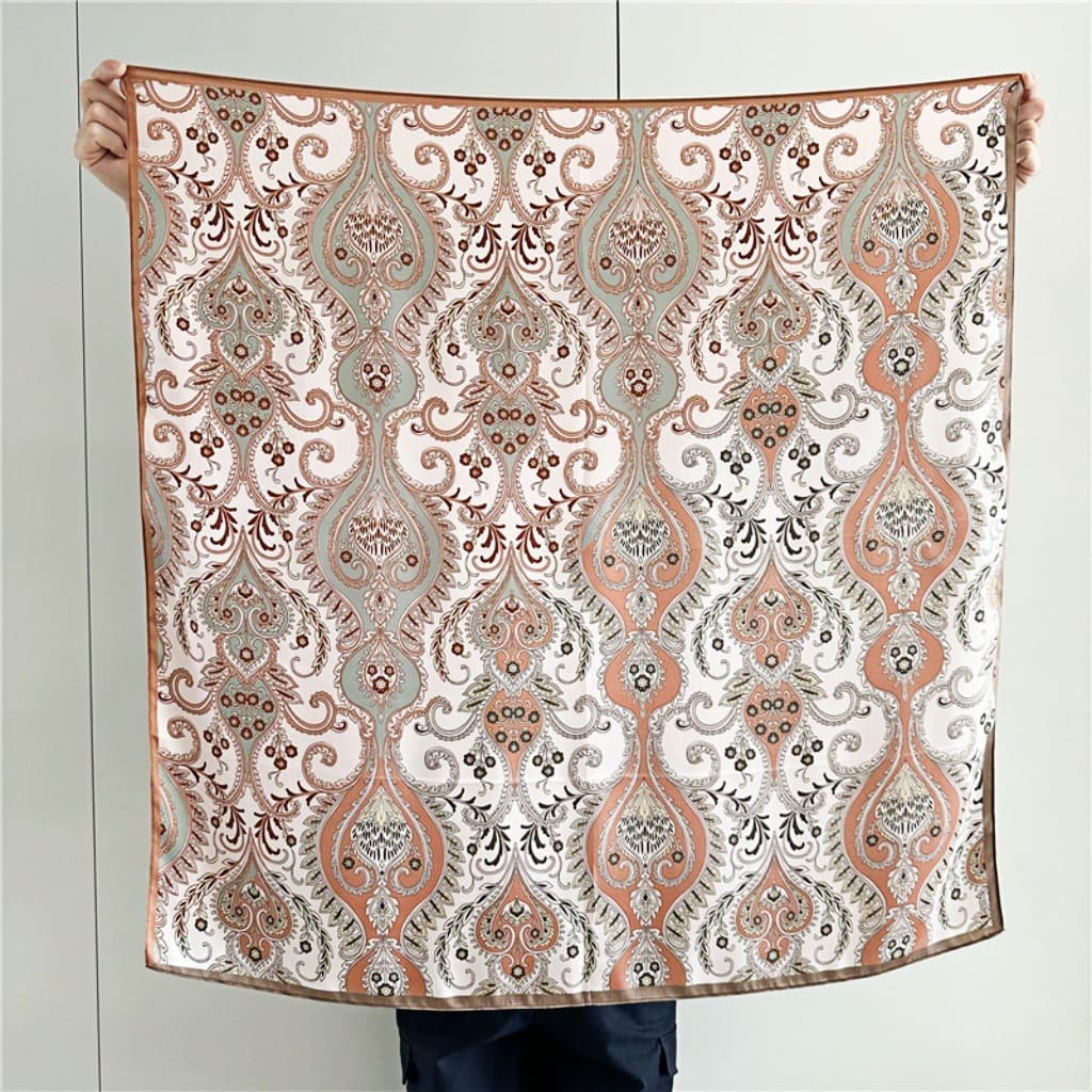 MaraSilk Pure Mulberry Silk Scarf - Square Crepe Satin MS406