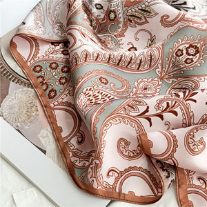 MaraSilk Pure Mulberry Silk Scarf - Square Crepe Satin MS406