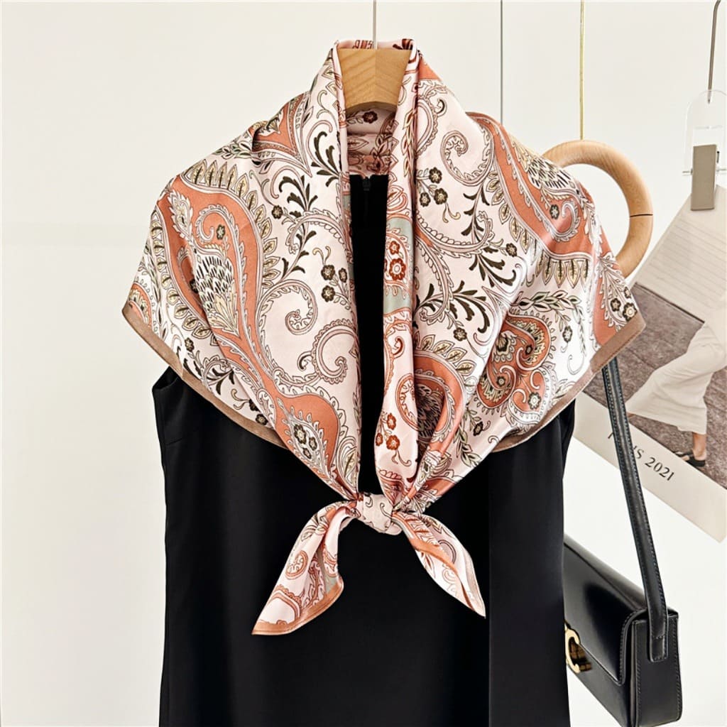 MaraSilk Pure Mulberry Silk Scarf - Square Crepe Satin MS406 34" x 34" MS40601