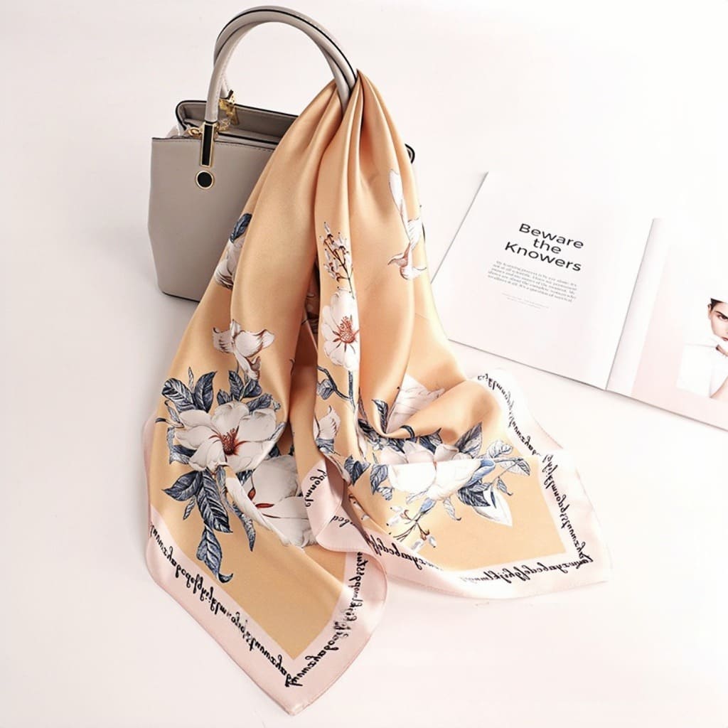 MaraSilk Pure Mulberry Silk Scarf - Square Crepe Satin MS407 34" x 34" MS40701