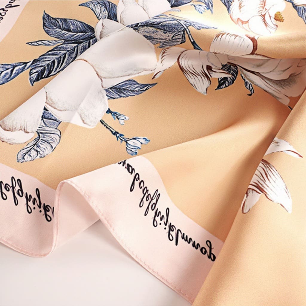 MaraSilk Pure Mulberry Silk Scarf - Square Crepe Satin MS407