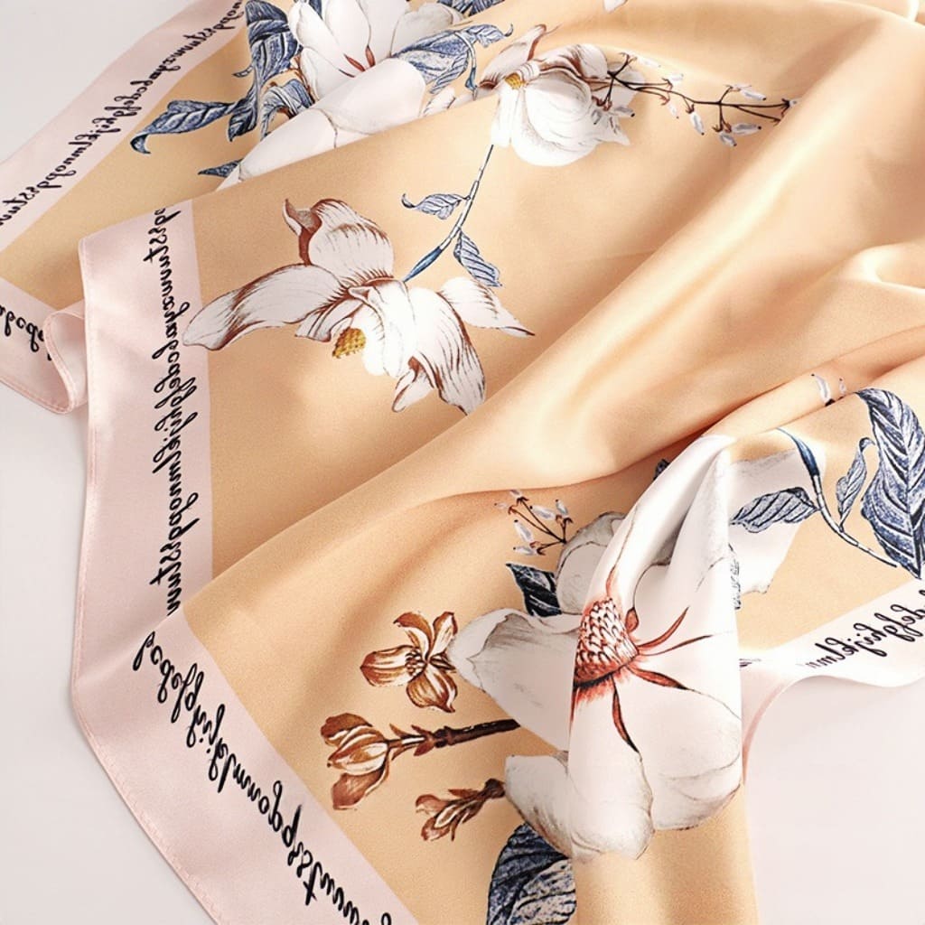 MaraSilk Pure Mulberry Silk Scarf - Square Crepe Satin MS407