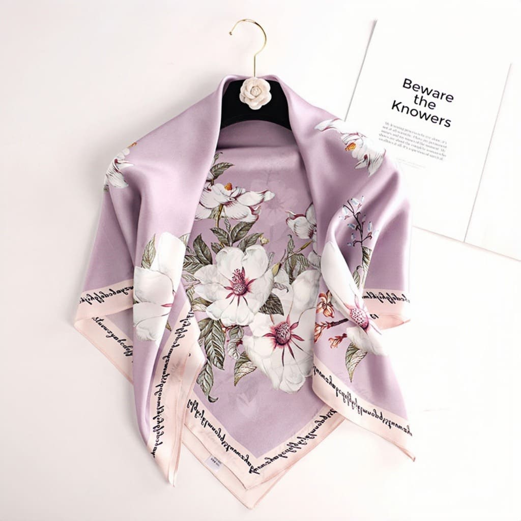 MaraSilk Pure Mulberry Silk Scarf - Square Crepe Satin MS407