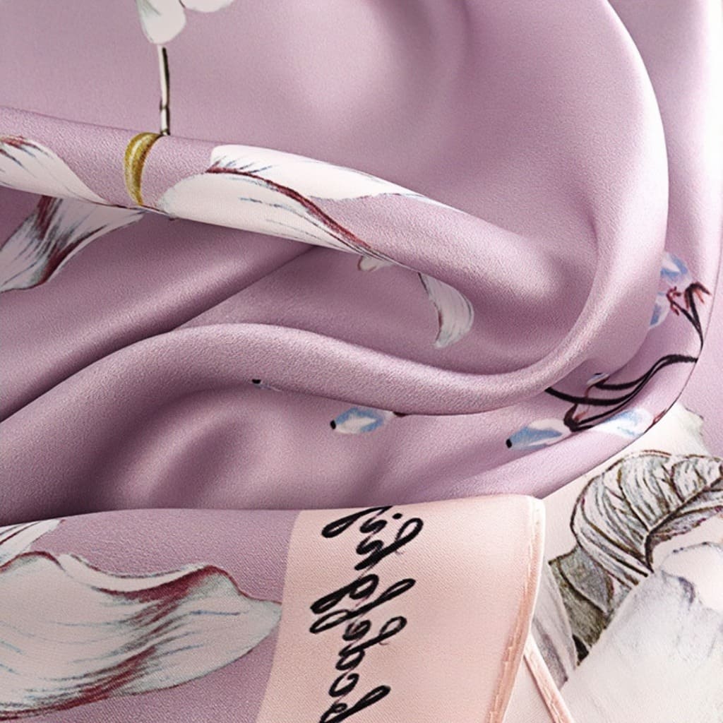 MaraSilk Pure Mulberry Silk Scarf - Square Crepe Satin MS407