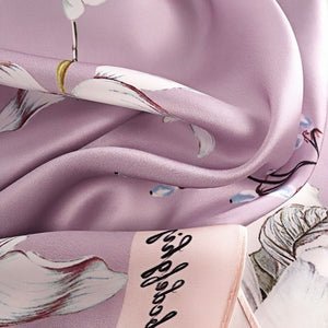 MaraSilk Pure Mulberry Silk Scarf - Square Crepe Satin MS407