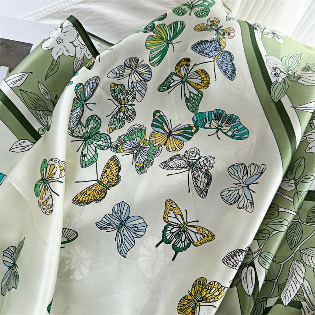 MaraSilk Pure Mulberry Silk Scarf - Square Crepe Satin MS408