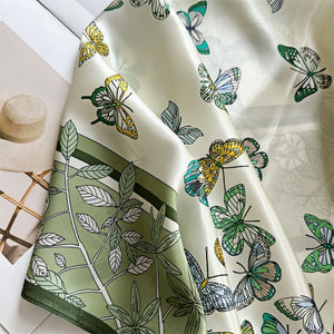 MaraSilk Pure Mulberry Silk Scarf - Square Crepe Satin MS408