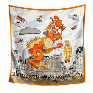 MaraSilk Pure Mulberry Silk Scarf - Square Crepe Satin MS409