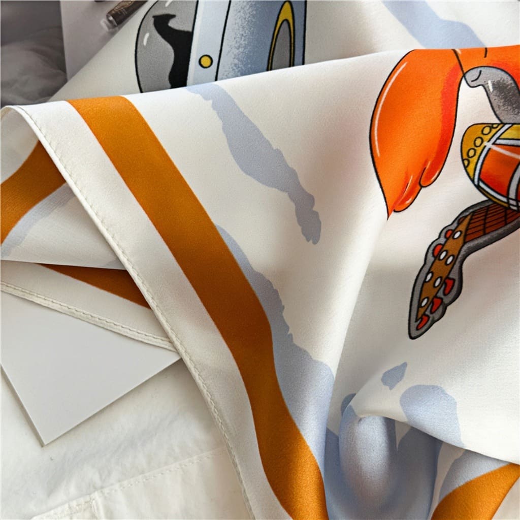 MaraSilk Pure Mulberry Silk Scarf - Square Crepe Satin MS409