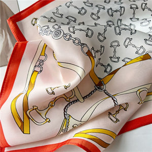 MaraSilk Pure Mulberry Silk Scarf Square Crepe Satin MS41-3