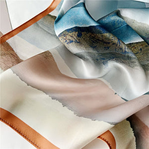 MaraSilk Pure Mulberry Silk Scarf Square Crepe Satin MS41-5