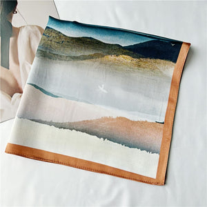 MaraSilk Pure Mulberry Silk Scarf Square Crepe Satin MS41-6