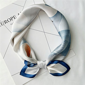 MaraSilk Pure Mulberry Silk Scarf Square Crepe Satin MS41-8