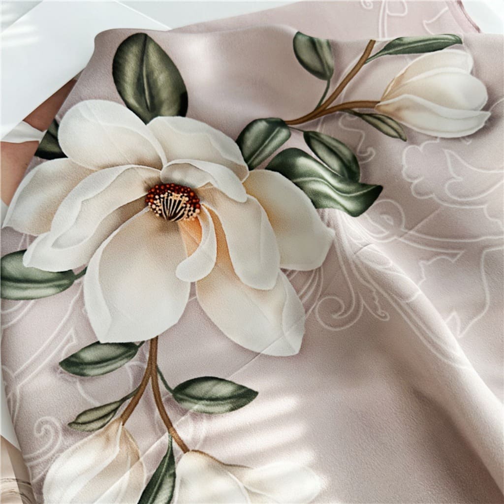 MaraSilk Pure Mulberry Silk Scarf - Square Crepe Satin MS410