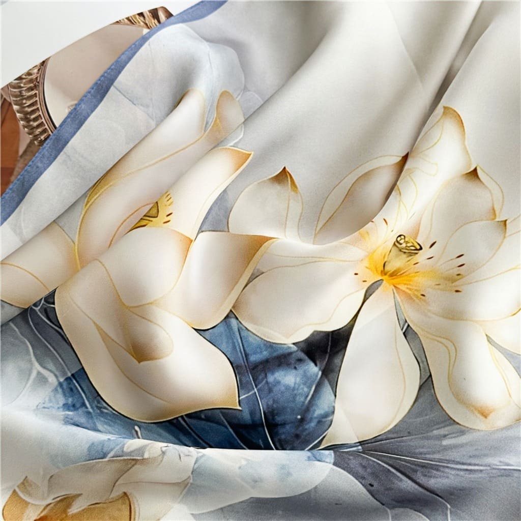 MaraSilk Pure Mulberry Silk Scarf - Square Crepe Satin MS411