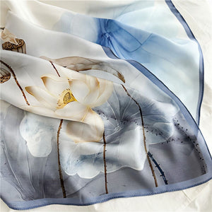 MaraSilk Pure Mulberry Silk Scarf - Square Crepe Satin MS411