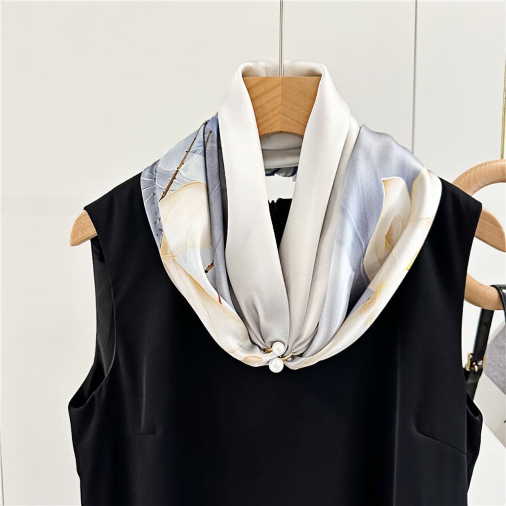 MaraSilk Pure Mulberry Silk Scarf - Square Crepe Satin MS411