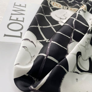 MaraSilk Pure Mulberry Silk Scarf - Square Crepe Satin MS412