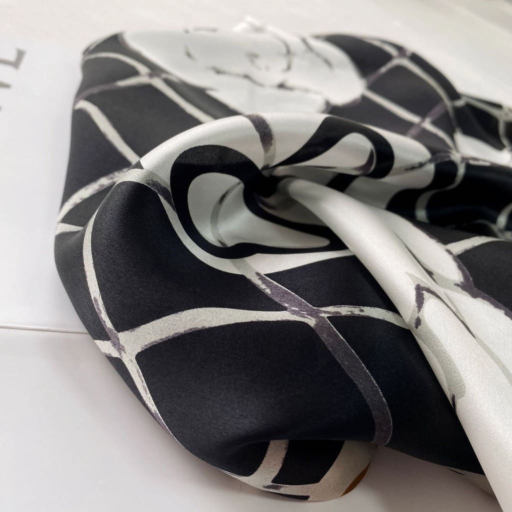 MaraSilk Pure Mulberry Silk Scarf - Square Crepe Satin MS412