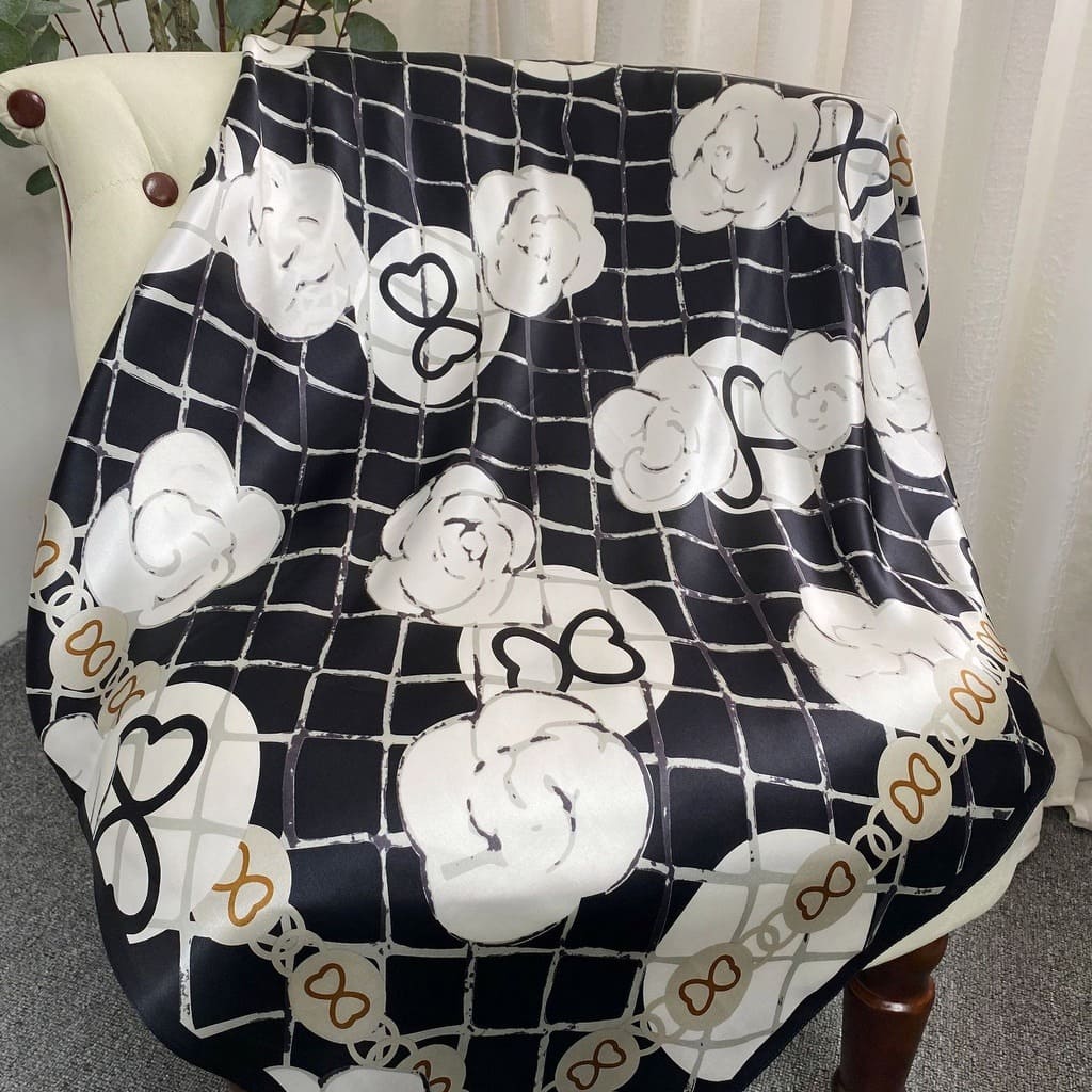 MaraSilk Pure Mulberry Silk Scarf - Square Crepe Satin MS412