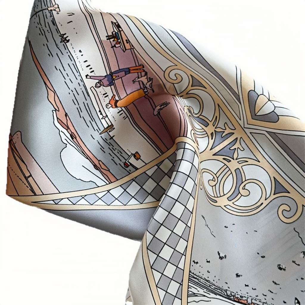 MaraSilk Pure Mulberry Silk Scarf - Square Crepe Satin MS413