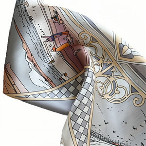 MaraSilk Pure Mulberry Silk Scarf - Square Crepe Satin MS413